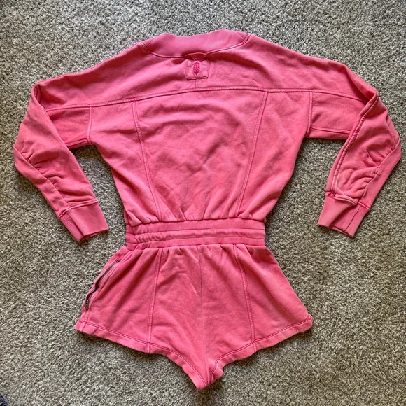 Free People FP Movement Intercept Romper NWOT Hibiscus Pink Small - Picture 5 of 8